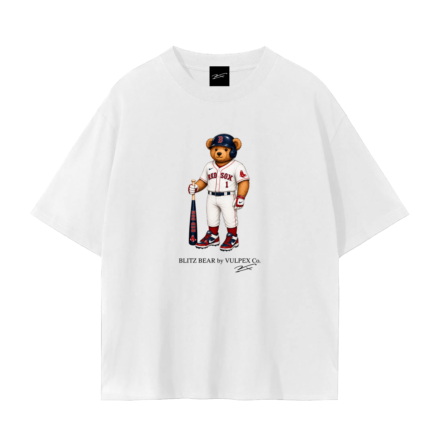 BoSox Blitz Bear baseball T-shirt by VULPEX