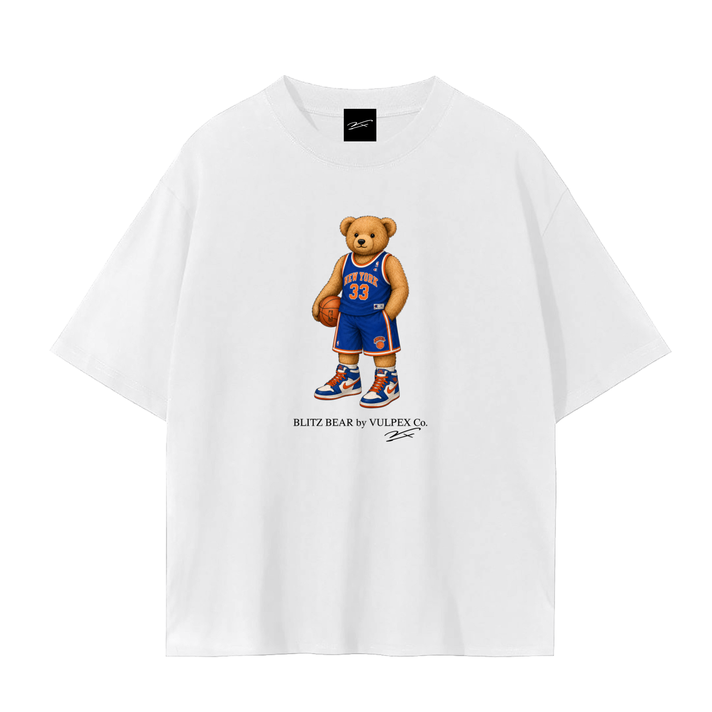 Knickerbockers Blitz Bear basketball T-shirt by VULPEX