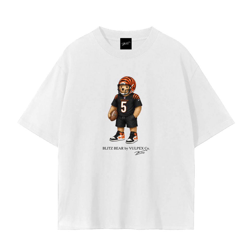 Who Dey Blitz Bear football T-shirt by VULPEX