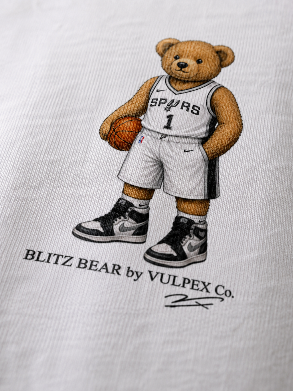 Silver & Black Blitz Bear T-Shirt