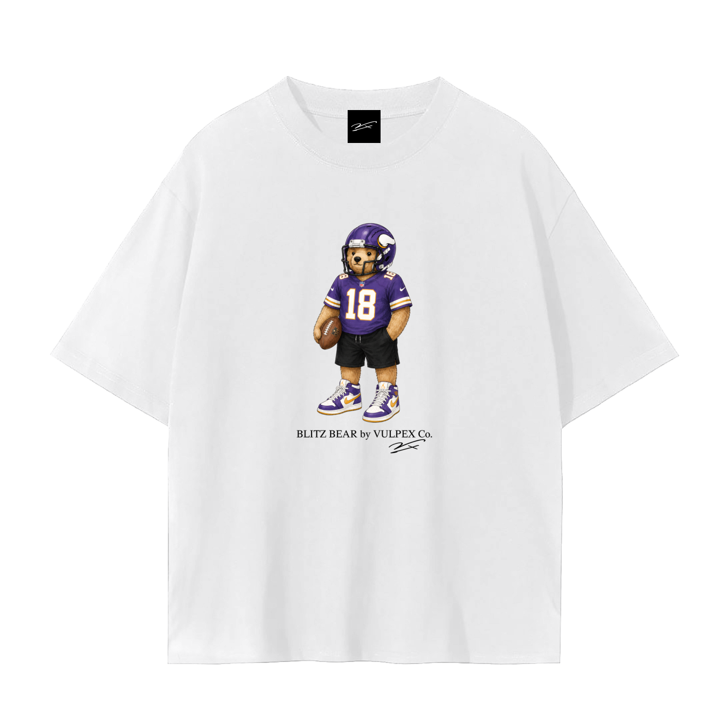 Purple People Eaters Blitz Bear football T-shirt by VULPEX