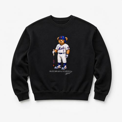 Amazin’s Blitz Bear Sweatshirt - Black - premium editorial front