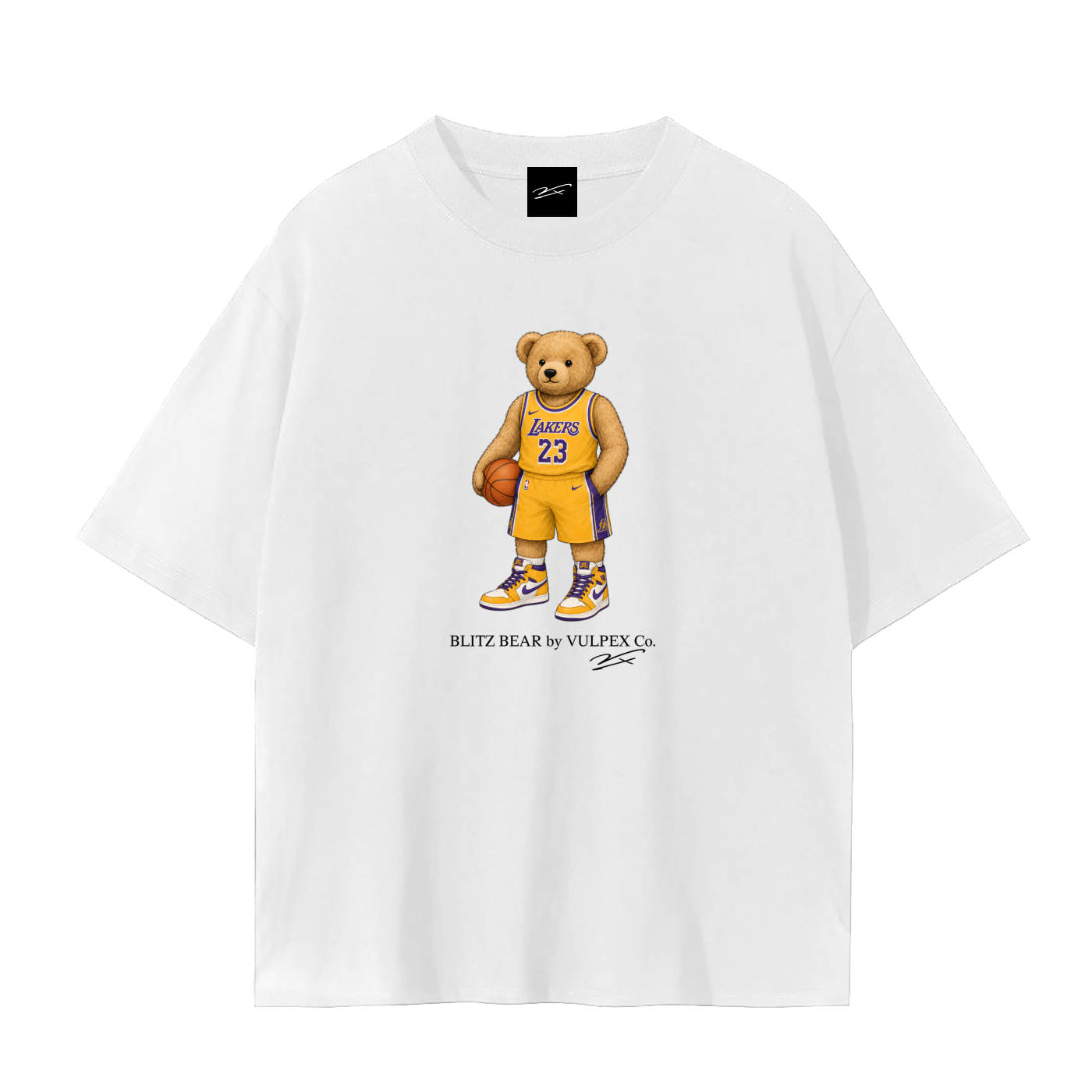 Lake Show Blitz Bear basketball T-shirt by VULPEX