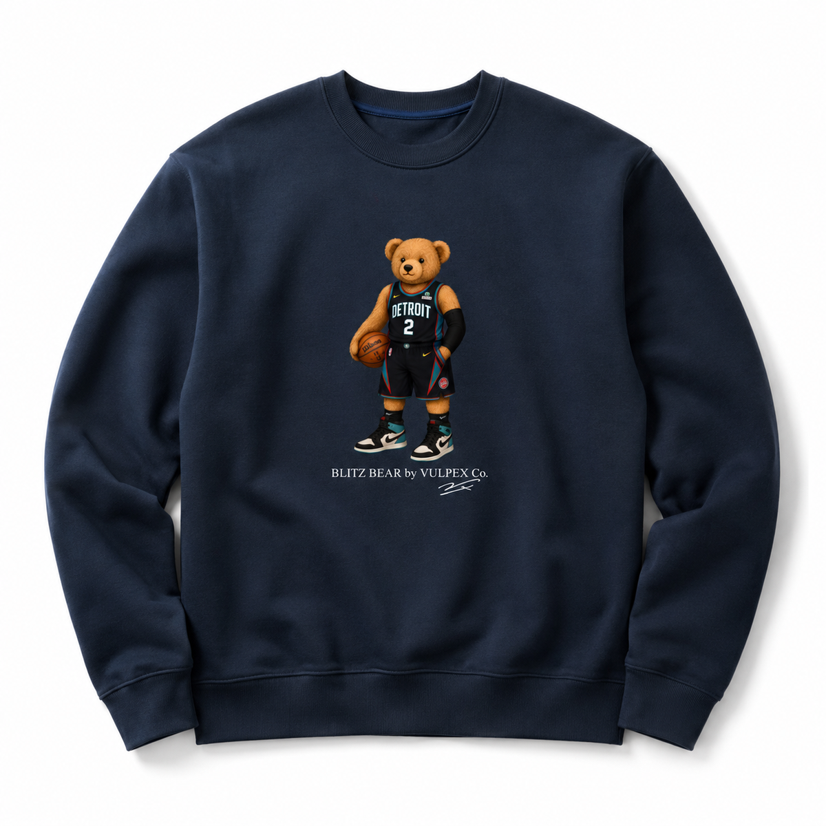 Bad Boys Blitz Bear Sweatshirt - Navy Blue - premium editorial front