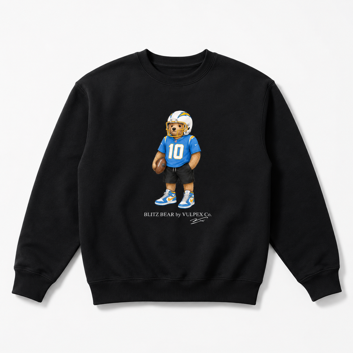 Bolts Blitz Bear Sweatshirt - Black - premium editorial front