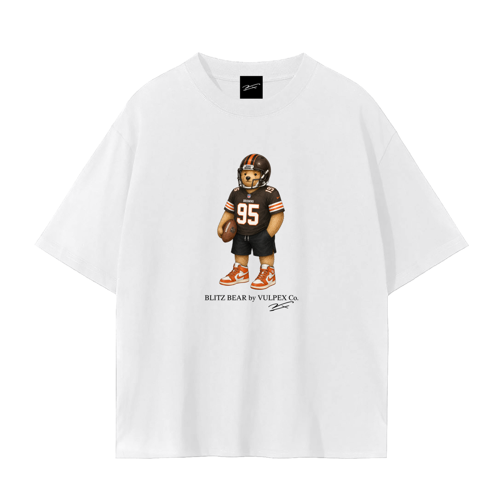 Dawg Pound Blitz Bear football T-shirt by VULPEX