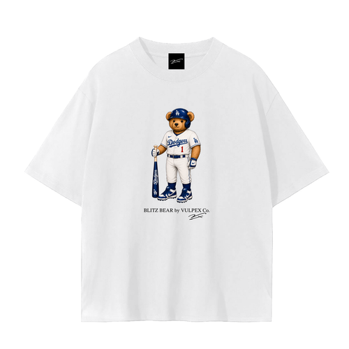 Blue Crew Blitz Bear baseball T-shirt by VULPEX