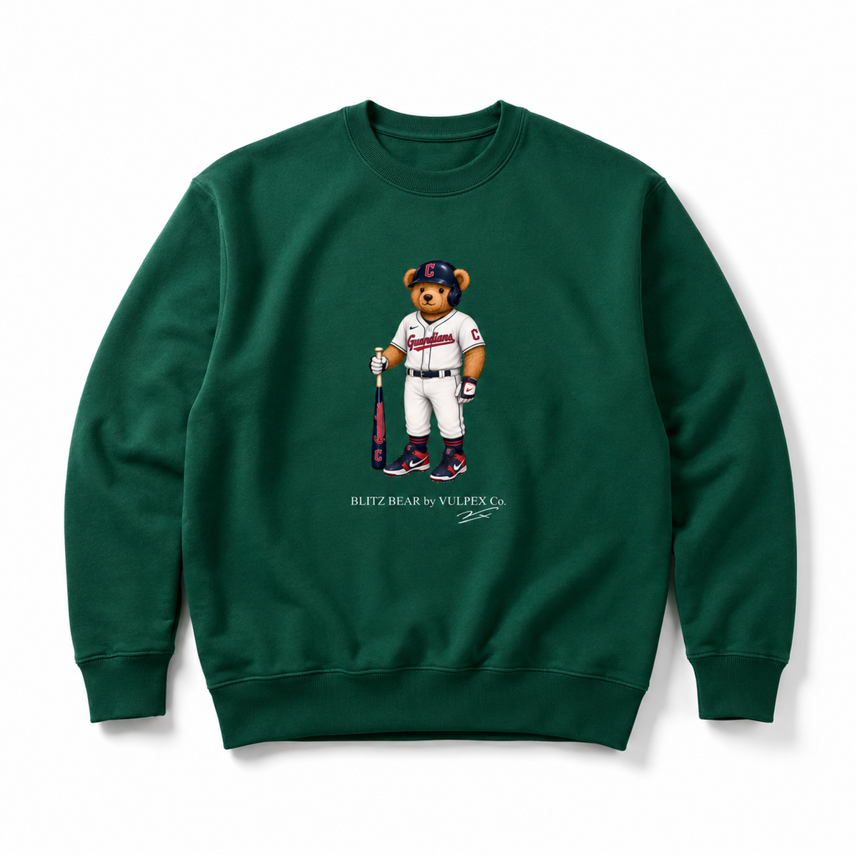 Guards Blitz Bear Sweatshirt - Dark Green - premium editorial front
