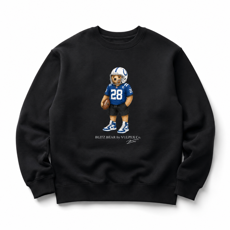 Indy Blue Crew Blitz Bear Sweatshirt