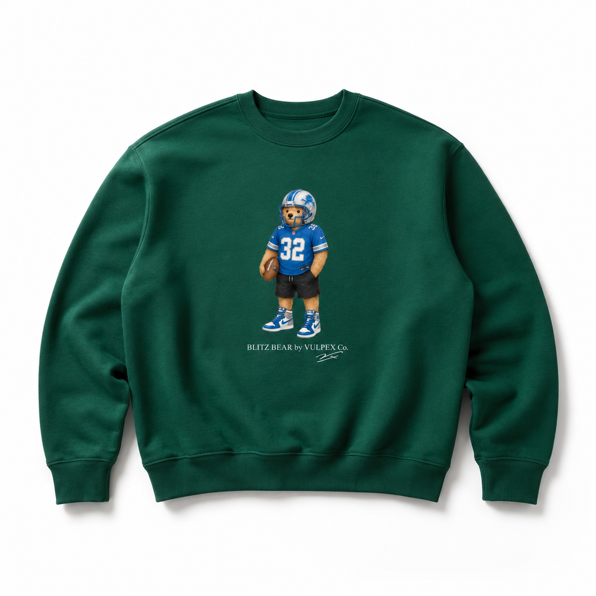 One Pride Blitz Bear Sweatshirt - Dark Green - premium editorial front