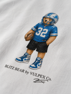 One Pride Blitz Bear DTG print macro detail on heavyweight cotton