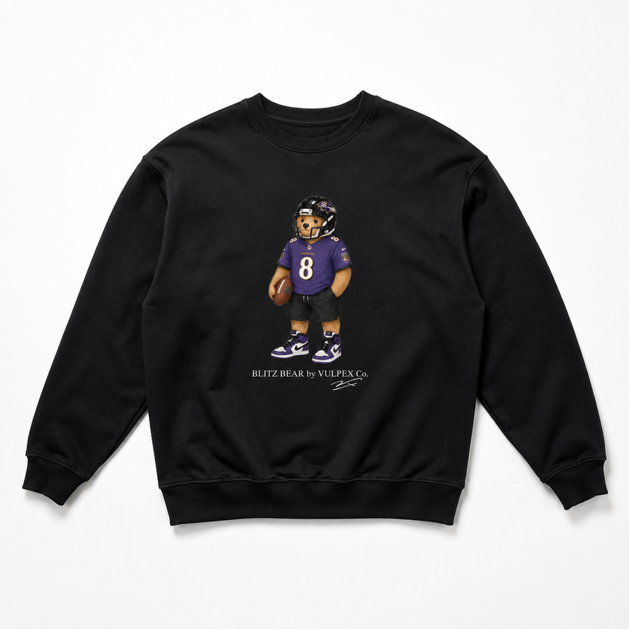 Purple Flock Blitz Bear Sweatshirt