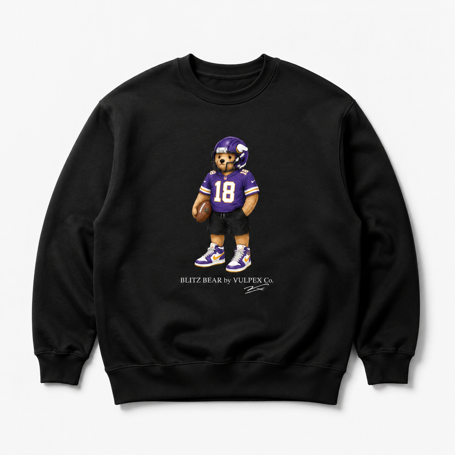 Purple People Eaters Blitz Bear Sweatshirt