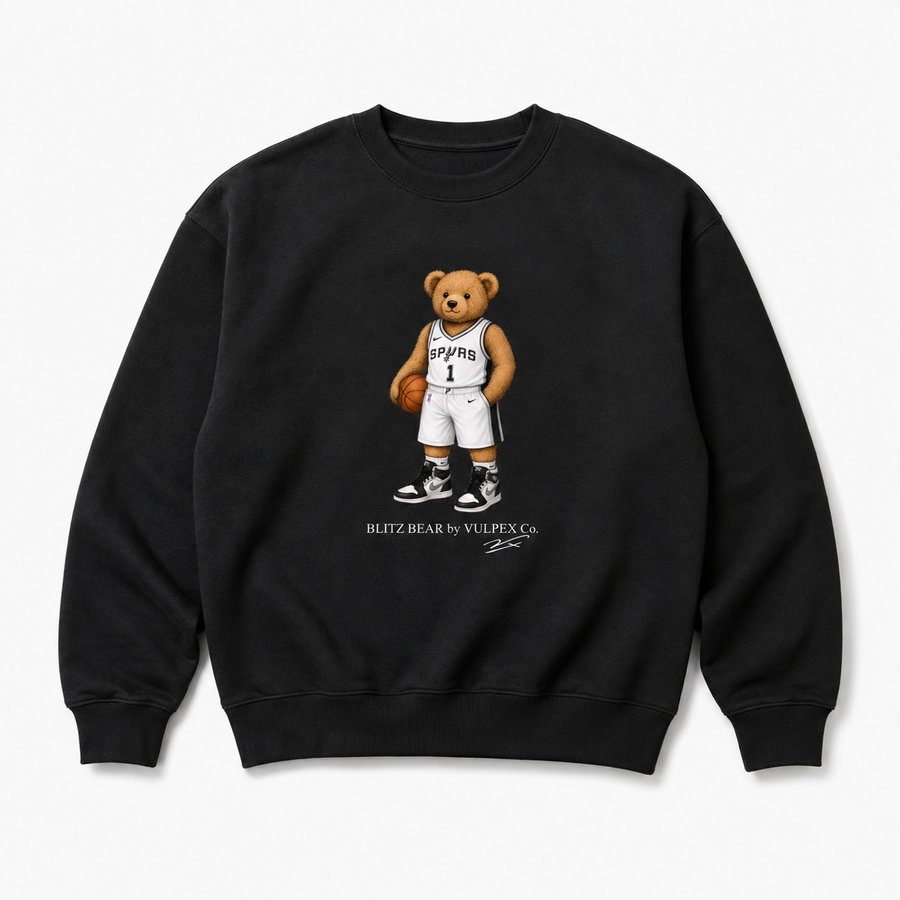 Silver & Black Blitz Bear Sweatshirt