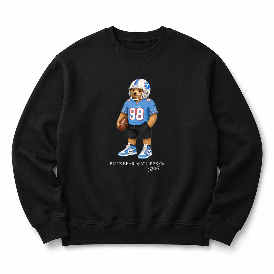 Two-Tone Blue Blitz Bear Sweatshirt